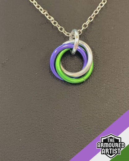 Genderqueer Spiral Chainmail Necklaces