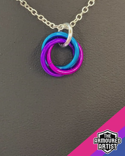 Bisexual Spiral Chainmail Necklaces