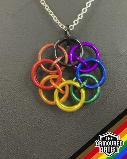 Rainbow (Philadelphia Flag) Helmchain Necklaces