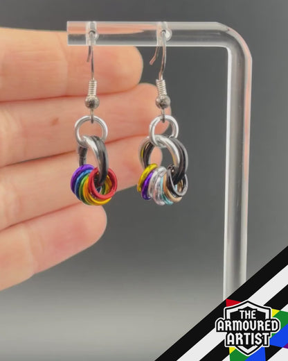 Ally (Progress Pride Flag) Small Ringlette Earrings