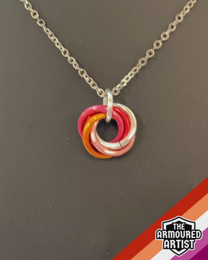 Lesbian Spiral Chainmail Necklaces