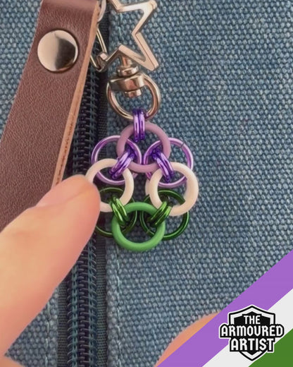 Genderqueer Flexible Helmchain Keychains