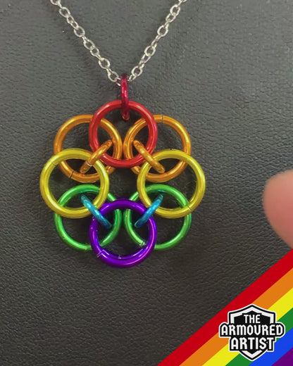 Rainbow (Classic Flag) Helmchain Necklaces