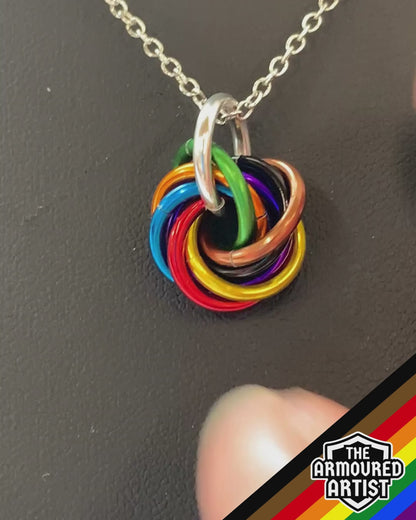 Rainbow (Philadelphia) Spiral Chainmail Necklaces