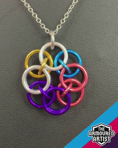 Polyamory (New Flag) Helmchain Necklaces